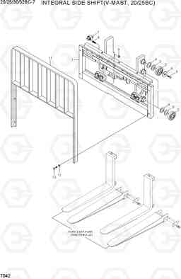 7042 INTEGRAL SIDE SHIFT(V-MAST, 20/25BC) 20/25/30/32BC-7, Hyundai