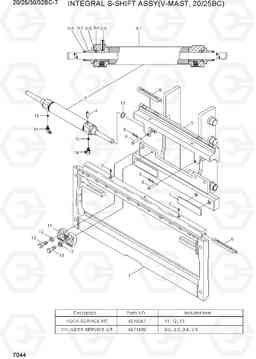 7044 INTEGRAL S-SHIFT ASSY(V-MAST, 20/25BC) 20/25/30/32BC-7, Hyundai