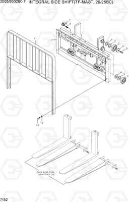 7152 INTEGRAL SIDE SHIFT(TF-MAST, 20/25BC) 20/25/30/32BC-7, Hyundai