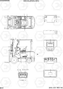 8010 DECAL(ENGLISH) 20/25/30/32BC-7, Hyundai