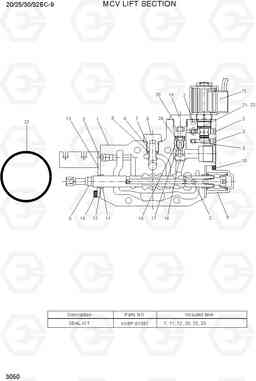 3050 MCV LIFT SECTION(W/O OPSS) 20/25/30/32BC-9, Hyundai