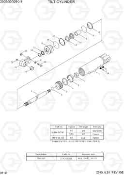 3110 TILT CYLINDER 20/25/30/32BC-9, Hyundai