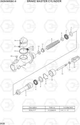 3120 BRAKE MASTER CYLINDER 20/25/30/32BC-9, Hyundai