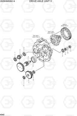 4040 DRIVE AXLE UNIT 3 20/25/30/32BC-9, Hyundai