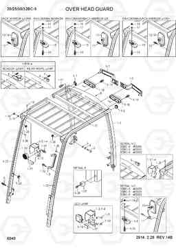 6040 OVERHEAD GUARD 20/25/30/32BC-9, Hyundai