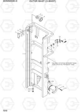 7010 OUTER MAST(V-MAST) 20/25/30/32BC-9, Hyundai