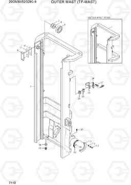 7110 OUTER MAST(TF-MAST) 20/25/30/32BC-9, Hyundai