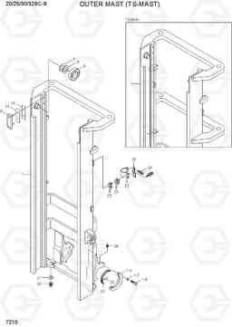 7210 OUTER MAST(TS-MAST) 20/25/30/32BC-9, Hyundai