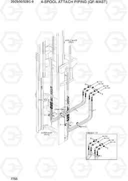 7750 4-SPOOL ATTACH PIPING (QF-MAST) 20/25/30/32BC-9, Hyundai