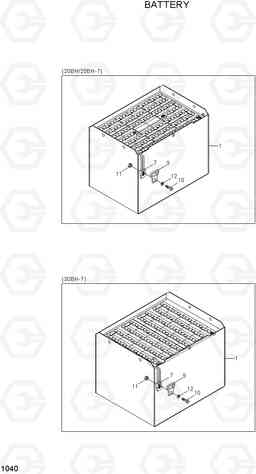 1040 BATTERY 20BH/25BH/30BH-7, Hyundai
