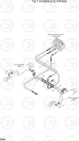 2040 TILT HYDRAULIC PIPING 20BH/25BH/30BH-7, Hyundai