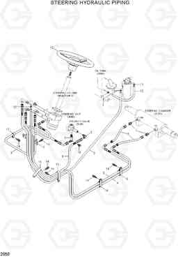 2050 STEERING HYDRAULIC PIPING 20BH/25BH/30BH-7, Hyundai