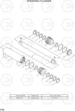 3100 STEERING CYLINDER 20BH/25BH/30BH-7, Hyundai