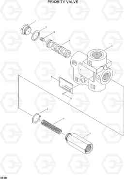 3120 PRIORITY VALVE 20BH/25BH/30BH-7, Hyundai