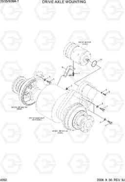 4050 DRIVE AXLE MOUNTING 20BH/25BH/30BH-7, Hyundai