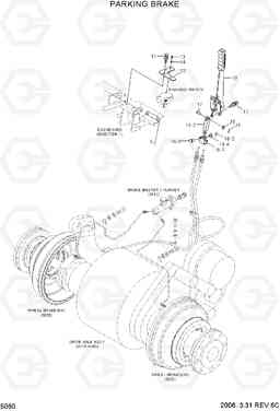 5060 PARKING BRAKE 20BH/25BH/30BH-7, Hyundai