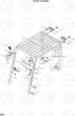 6040 HEAD GUARD 20BH/25BH/30BH-7, Hyundai