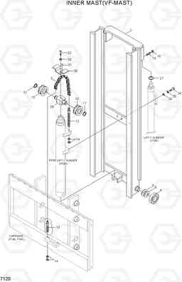 7120 INNER MAST(VF-MAST) 20BH/25BH/30BH-7, Hyundai