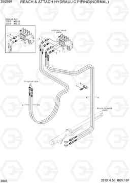 2040 REACH & ATTACH HYDRAULIC PIPING(NORMAL) 20/25BR-7, Hyundai