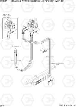 2045 REACH & ATTACH HYDRAULIC PIPING(REVERSE) 20/25BR-7, Hyundai