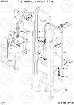 2070 TILT HYDRAULIC PIPING(TF-MAST) 20/25BR-7, Hyundai