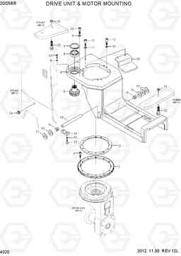 4020 DRIVE UNIT & MOTOR MOUNTING 20/25BR-7, Hyundai