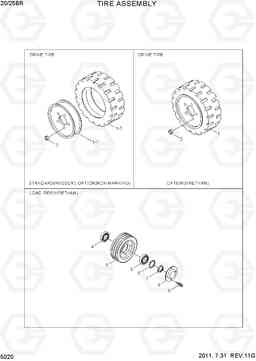 5020 TIRE ASSEMBLY 20/25BR-7, Hyundai