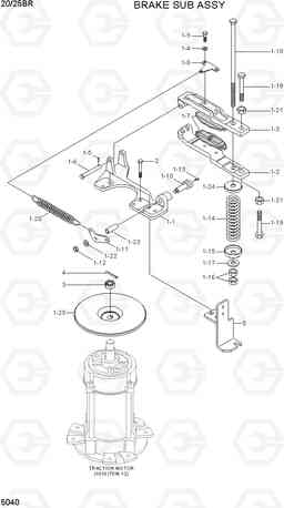 5040 BRAKE ASSY 20/25BR-7, Hyundai