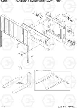 7142 CARR & BACKREST(TF-MAST,HOOK) 20/25BR-7, Hyundai