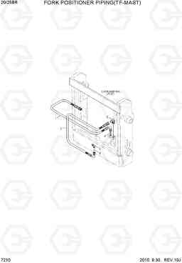 7210 FORK POSITIONER PIPING 20/25BR-7, Hyundai