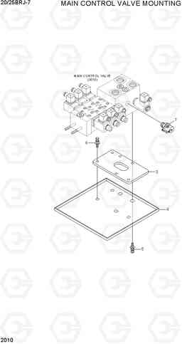 2010 MAIN CONTROL VALVE MOUNTING 20/25BRJ-7, Hyundai