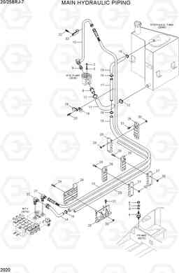 2020 MAIN HYDRAULIC PIPING 20/25BRJ-7, Hyundai