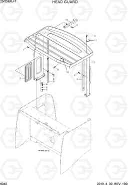 6040 HEAD GUARD 20/25BRJ-7, Hyundai