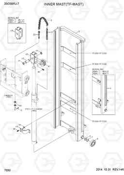 7030 INNER MAST(TF-MAST) 20/25BRJ-7, Hyundai