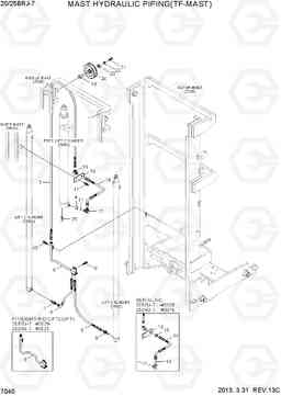 7040 MAST HYDRAULIC PIPING(TF-MAST) 20/25BRJ-7, Hyundai