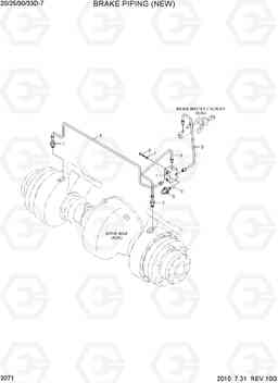 3071 BRAKE PIPING(NEW) 20D/25D/30D/33D-7, Hyundai