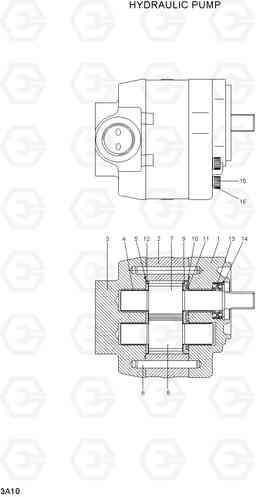 3A10 HYDRAULIC PUMP 20D/25D/30D/33D-7, Hyundai