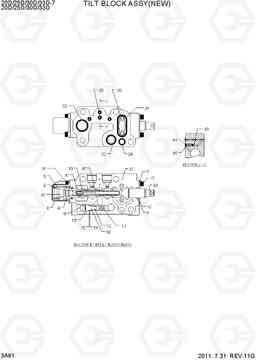 3A61 TILT BLOCK ASSY (NEW) 20D/25D/30D/33D-7, Hyundai