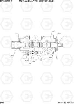 3A80 MCV AUXILIARY 2 SECTION(OLD) 20D/25D/30D/33D-7, Hyundai