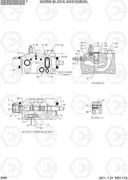 3A81 WORK BLOCK ASSY (NEW) 20D/25D/30D/33D-7, Hyundai