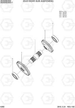 4260 IDLE GEAR SUB ASSY(NEW) 20D/25D/30D/33D-7, Hyundai