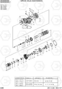4280 DRIVE AXLE ASSY(NEW) 20D/25D/30D/33D-7, Hyundai