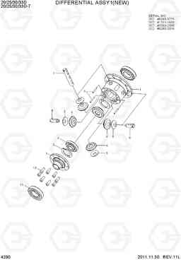 4290 DIFFERENTIAL ASSY 1(NEW) 20D/25D/30D/33D-7, Hyundai