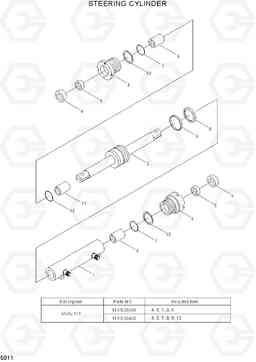 5011 STEERING CYLINDER 20D/25D/30D/33D-7, Hyundai