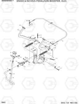 5042 BRAKE & INCHING PEDAL(NON BOOSTER, OLD) 20D/25D/30D/33D-7, Hyundai