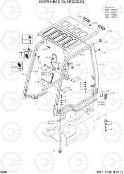 6040 OVER HEAD GUARD(OLD) 20D/25D/30D/33D-7, Hyundai