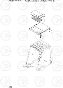 6300 PARTIAL CABIN 1 (ROOF,TYPE 2) 20D/25D/30D/33D-7, Hyundai