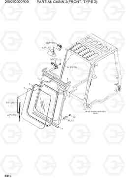 6310 PARTIAL CABIN 2 (FRONT, TYPE 2) 20D/25D/30D/33D-7, Hyundai
