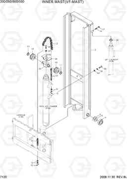 7120 INNER MAST(VF-MAST) 20D/25D/30D/33D-7, Hyundai