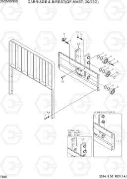 7560 CARRIAGE & B/REST (QF-MAST, 20/25D) 20D/25D/30D/33D-7, Hyundai